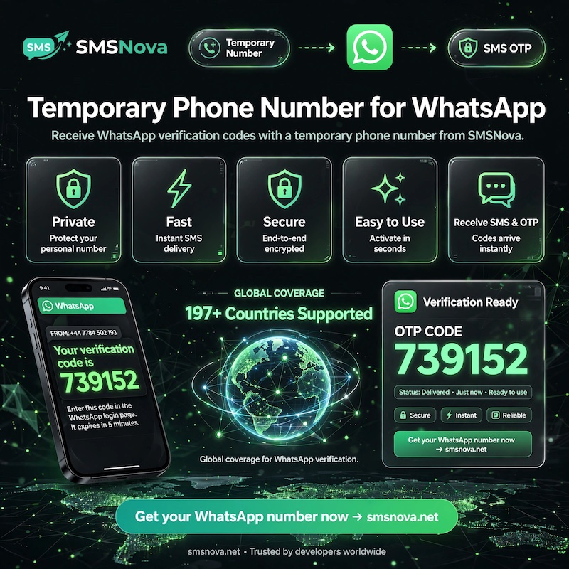 WhatsApp 1 Temporary phone number WhatsApp
