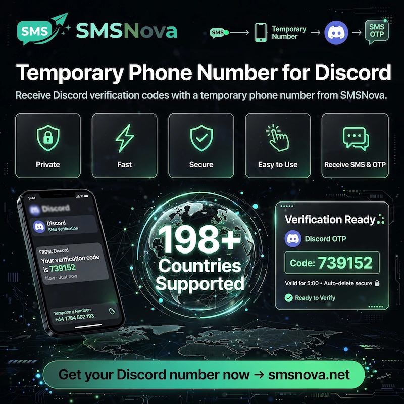Discord 1 Temporary phone number Discord