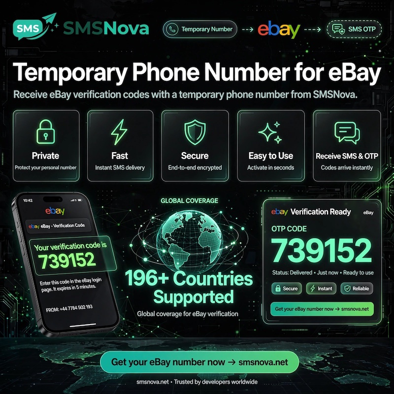 Temporary phone number eBay