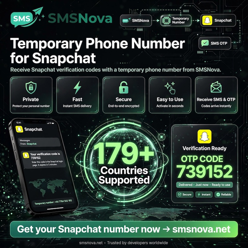 Temporary phone number Snapchat