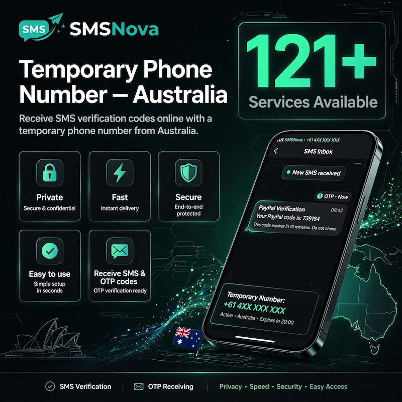 Australia 1 Temporary phone number Australia