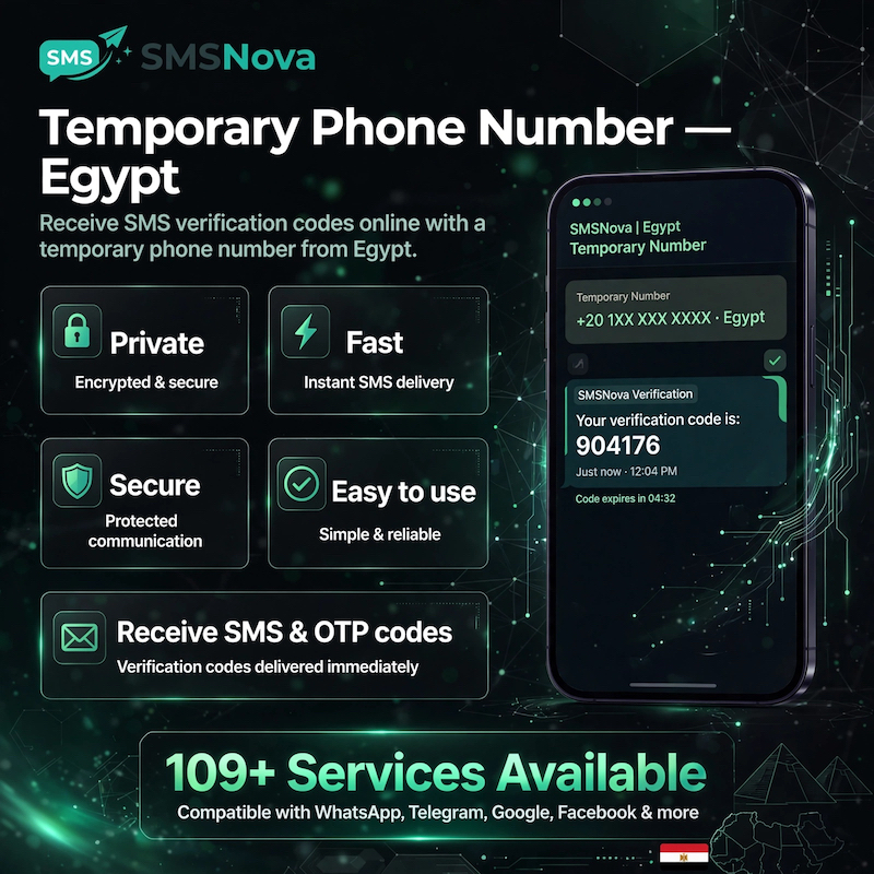 Egypt 1 Temporary phone number Egypt