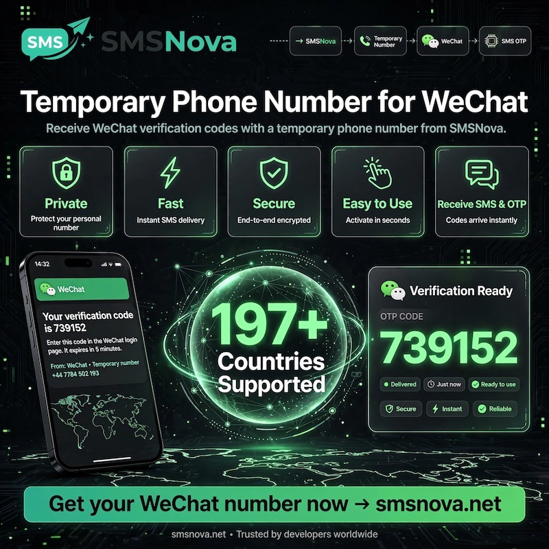 Temporary phone number Wechat