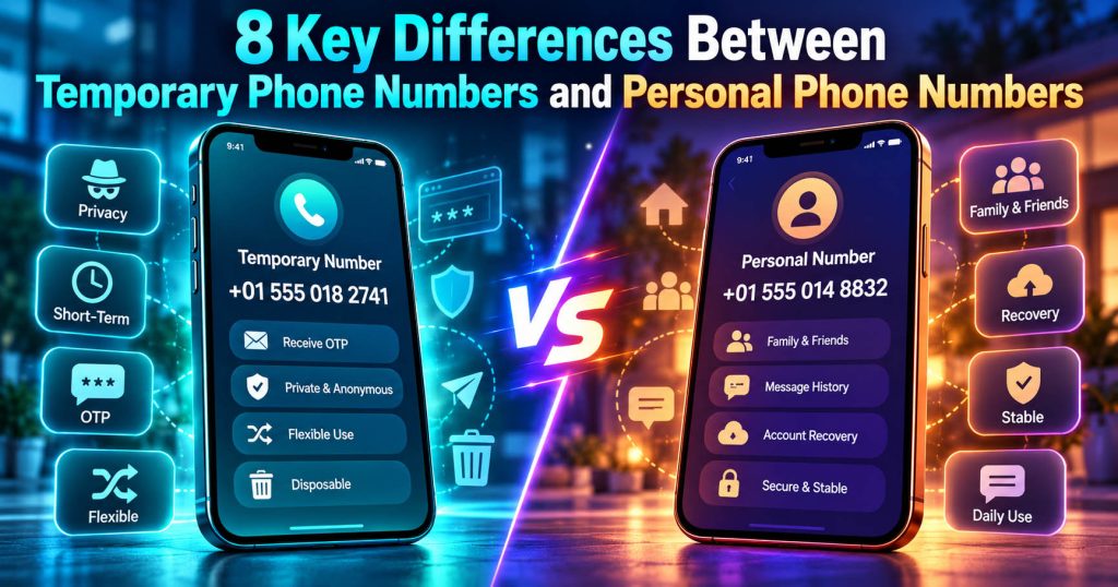 Temporary Phone Number vs. Personal Phone Number: What’s the Difference and Which Type Should You Choose? 2 8 Key Differences Between Temporary Phone Numbers and Personal Phone Numbers