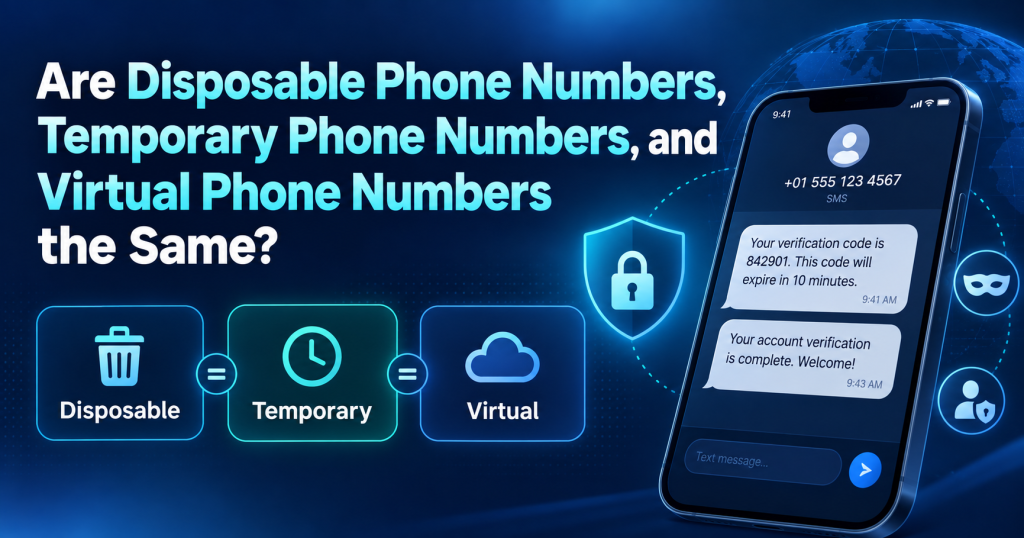 What Is a Disposable Phone Number? 2 Are Disposable Phone Numbers, Temporary Phone Numbers, and Virtual Phone Numbers the Same?