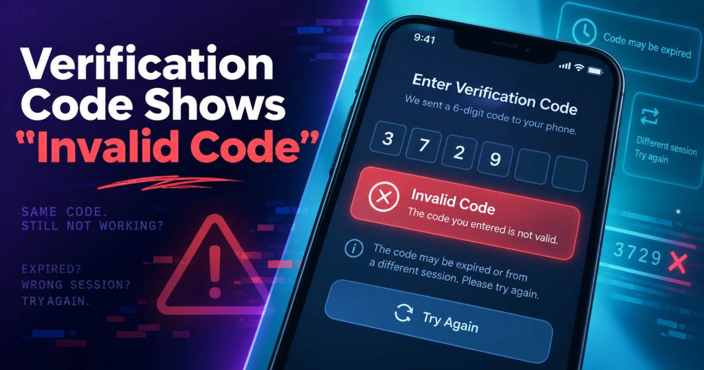 SMS Verification: Common Errors and Effective Solutions 3 Verification Code Shows “Invalid Code”